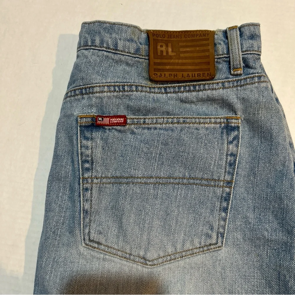 Polo Jeans‎ Company RL Ralph Lauren Light Blue Denim Mini Skirt Size 14